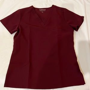 Mandala Wine Scrub Top